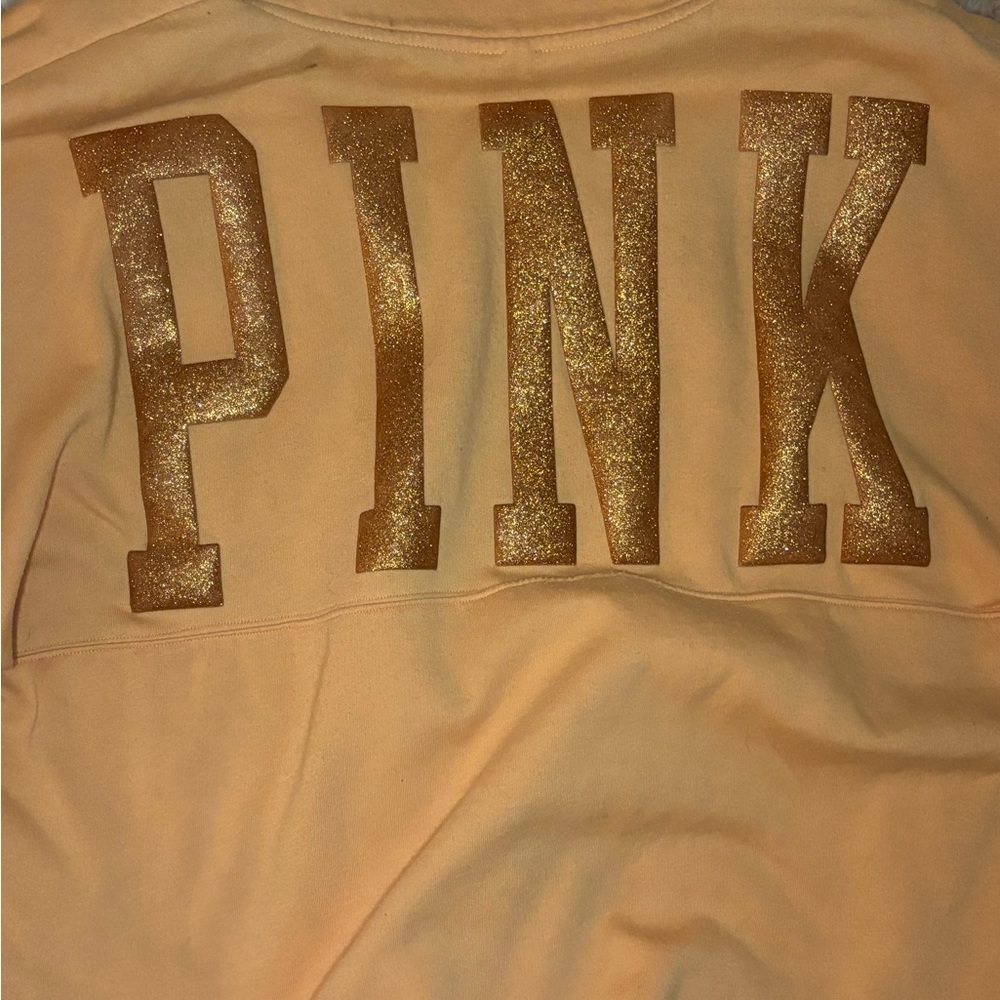 Orange vintage PINK crewneck half zip up